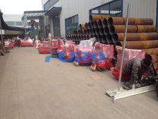 福瑞得機(jī)械激光整平機(jī)、座駕壓路機(jī)、手扶壓路機(jī)、大灌縫機(jī)等及時(shí)包裝發(fā)貨