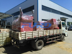 福瑞得機(jī)械手扶雙輪壓路機(jī)，座駕壓路機(jī)正式裝車發(fā)往客戶所在地